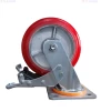 ci pu 6 inch brake SUPER HEAVY DUTY CI PU CASTERS