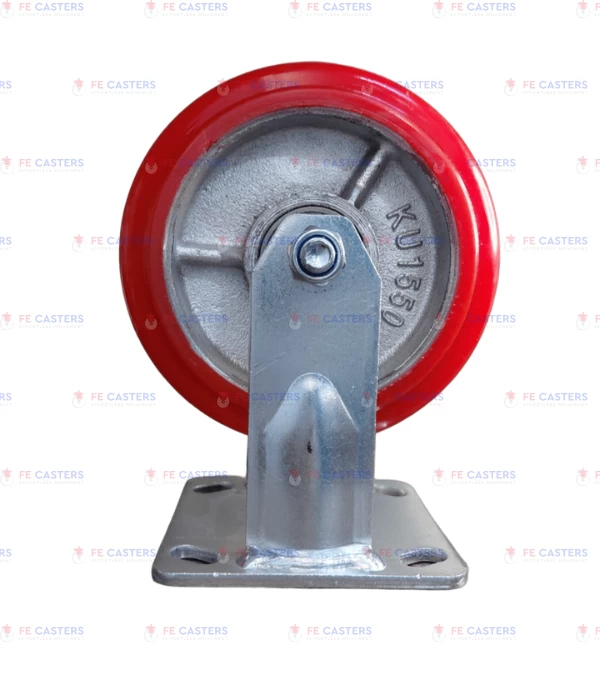 ci pu 6 inch fixed SUPER HEAVY DUTY CI PU CASTERS