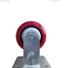 red pu 4 x 2 fixed HEAVY DUTY CASTERS