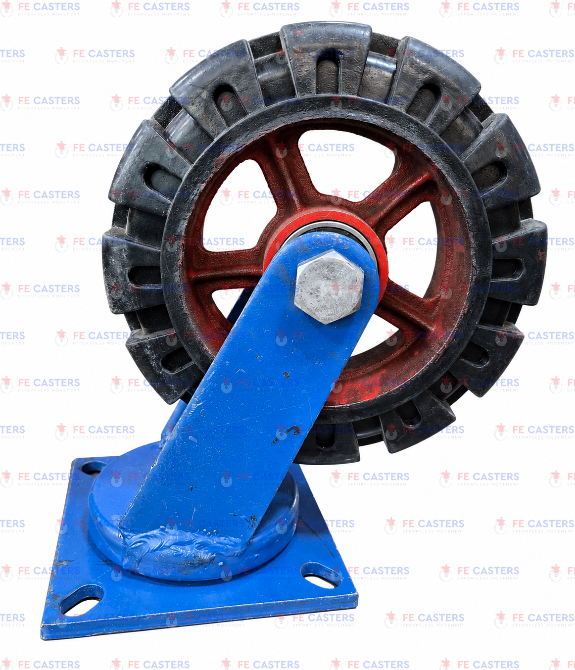 SUPER HEAVY DUTY CI RUBBER CASTERS