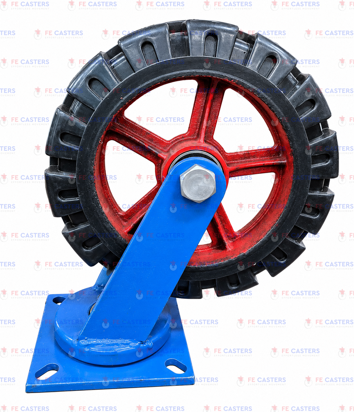 SUPER HEAVY DUTY CI RUBBER CASTERS