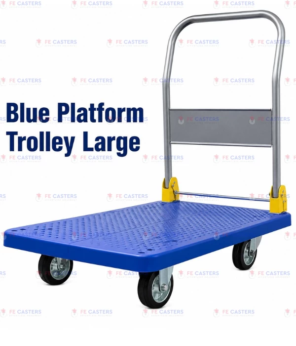 blue platform trolley large BLUE PLATFORM TROLLEY