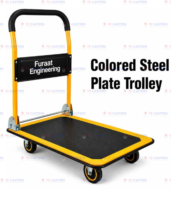 COLOURED STEEL PLATE HAND TROLLEY